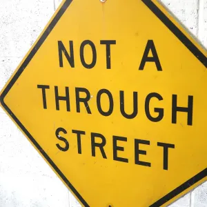 NOT A THROUGH STREET ビンテージ ロードサイン