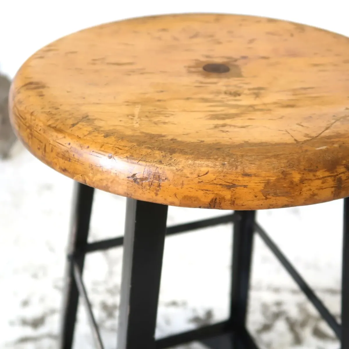 DE GERVAIS CO. ビンテージ ウッド×メタル スツール
