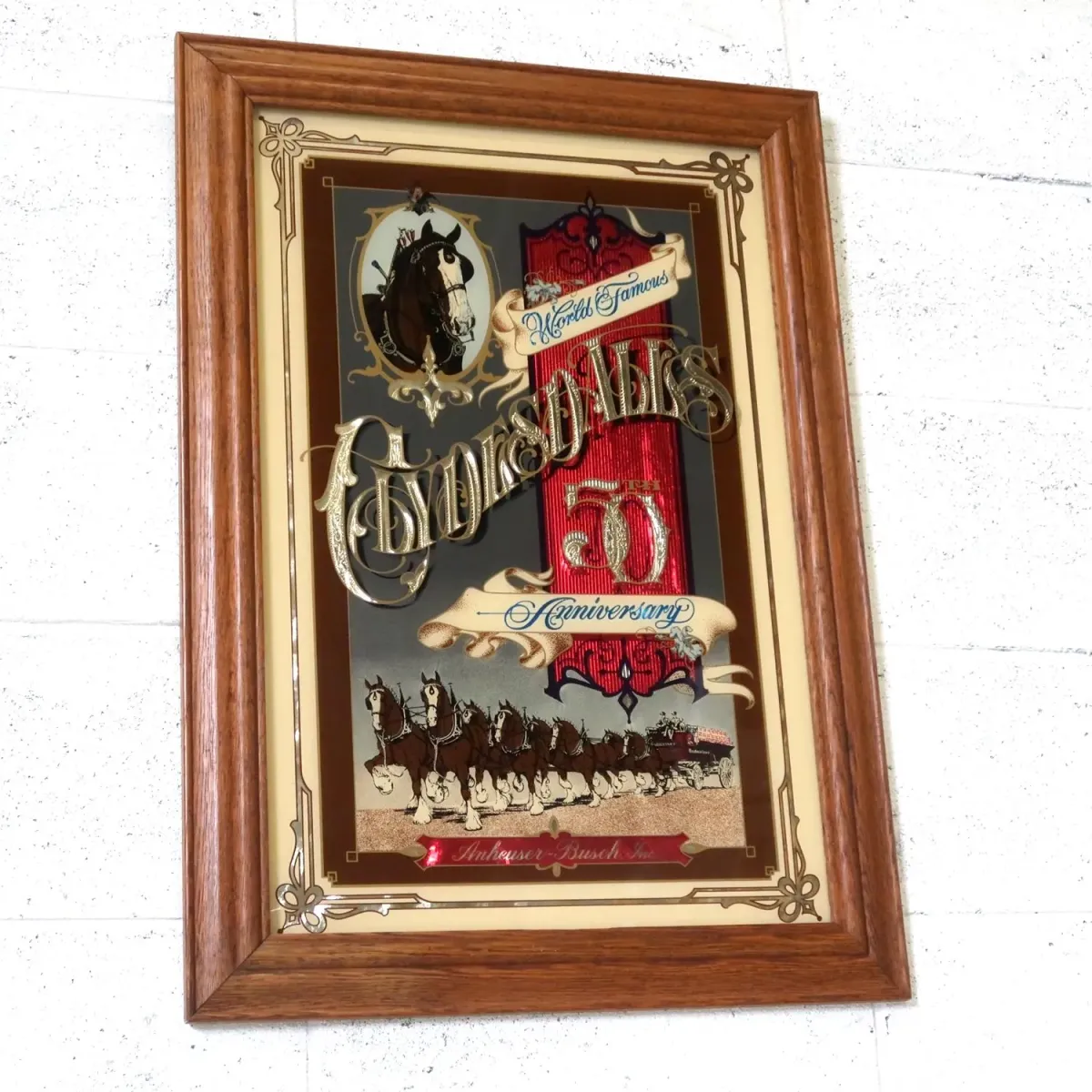 Budweiser ビンテージ パブミラー