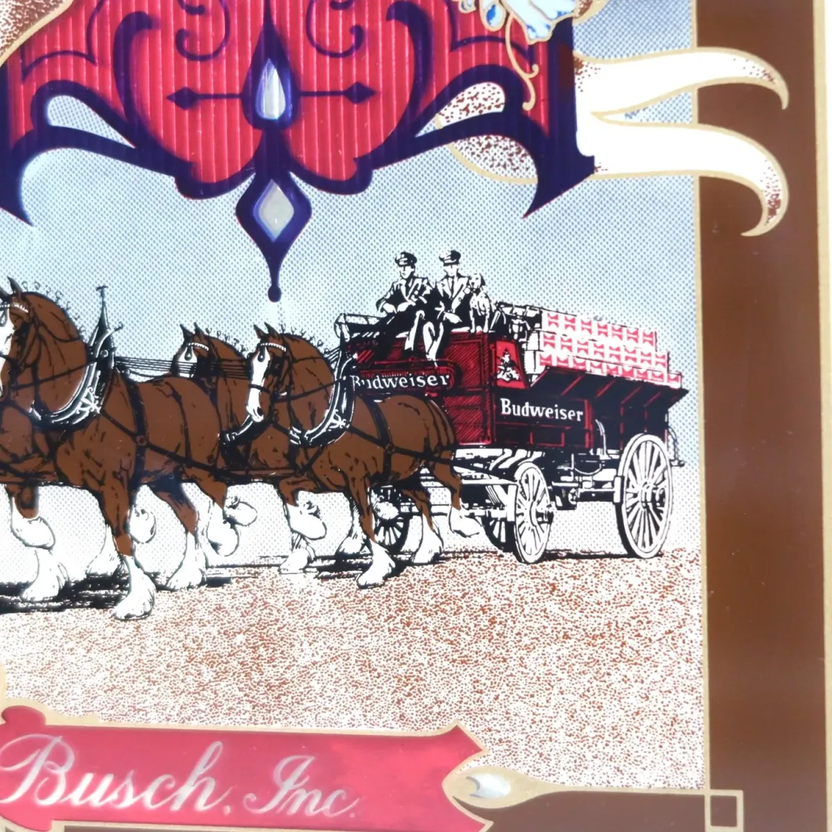 Budweiser ビンテージ パブミラー
