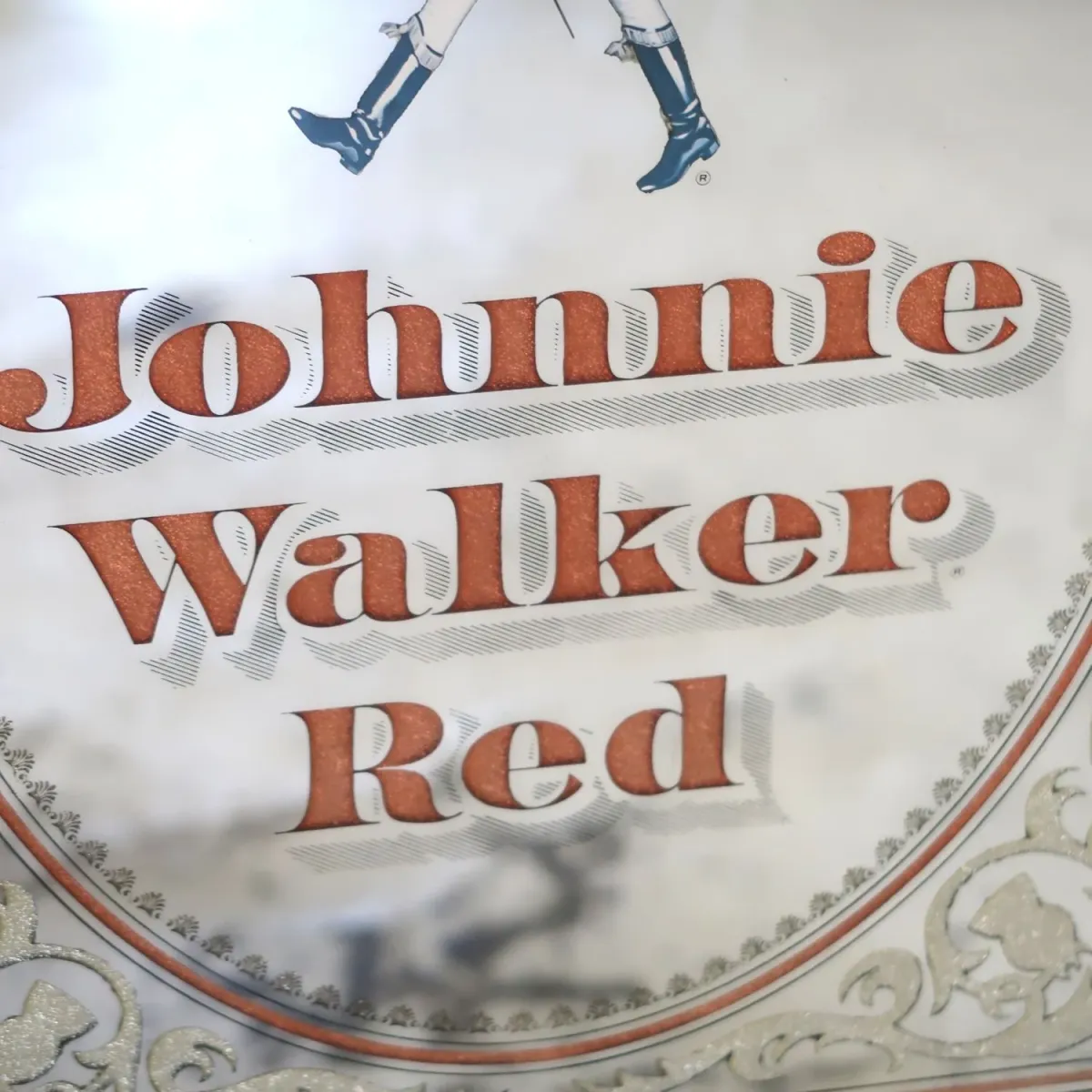 Johnnie Walker Red ビンテージ パブミラー