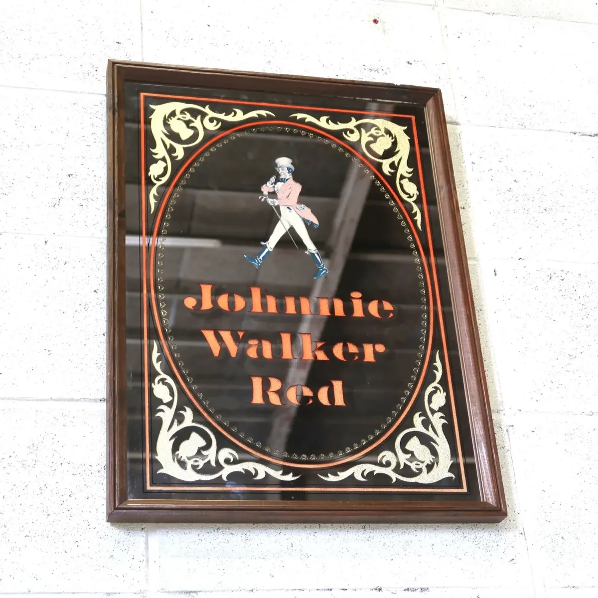 Johnnie Walker Red ビンテージ パブミラー
