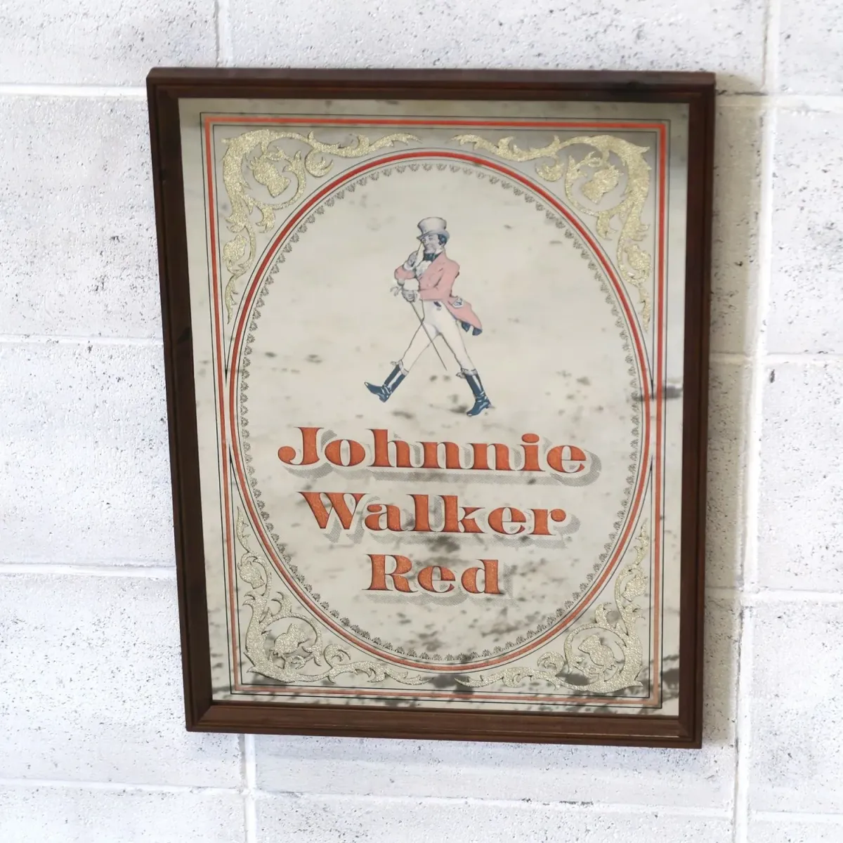 Johnnie Walker Red ビンテージ パブミラー