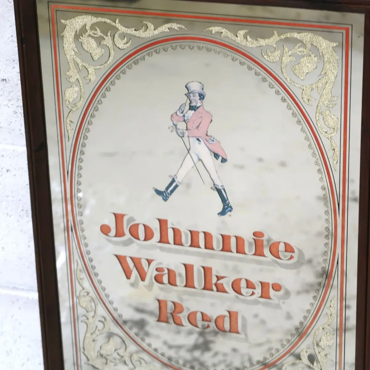 Johnnie Walker Red ビンテージ パブミラー