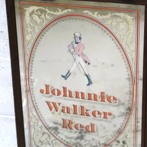Johnnie Walker Red ビンテージ パブミラー