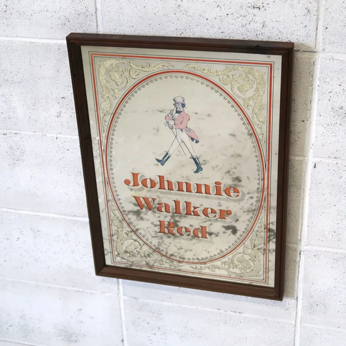 Johnnie Walker Red ビンテージ パブミラー