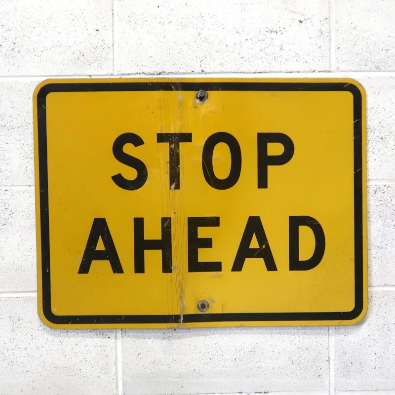 STOP AHEAD ビンテージ ロードサイン