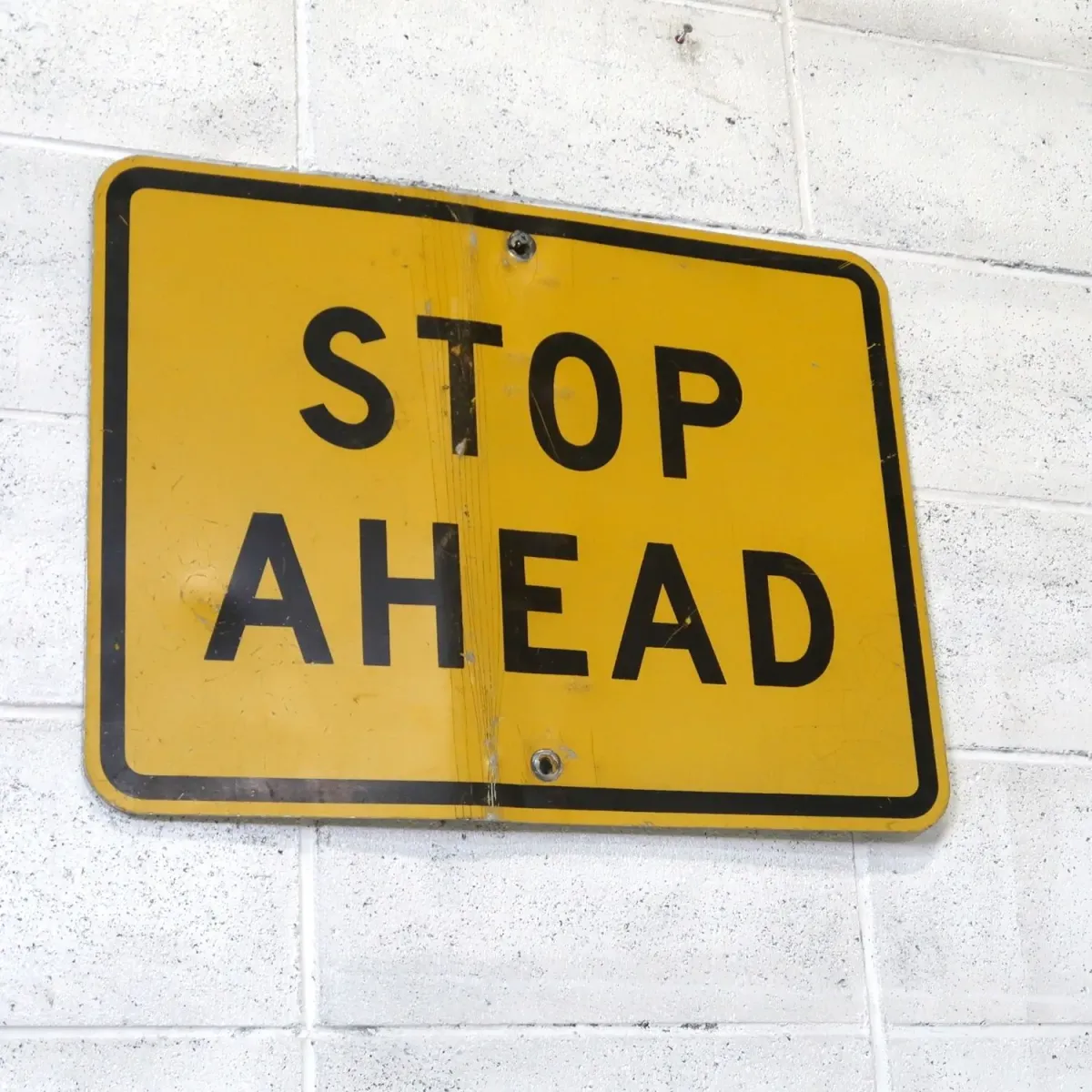 STOP AHEAD ビンテージ ロードサイン