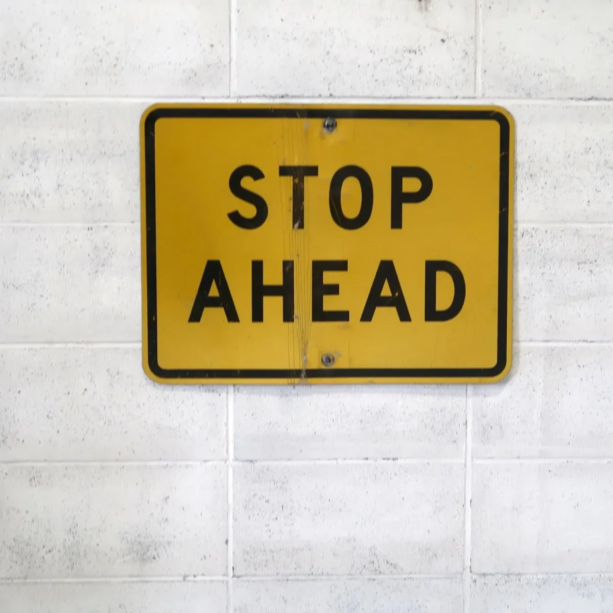 STOP AHEAD ビンテージ ロードサイン