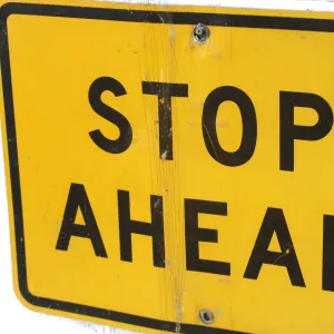 STOP AHEAD ビンテージ ロードサイン