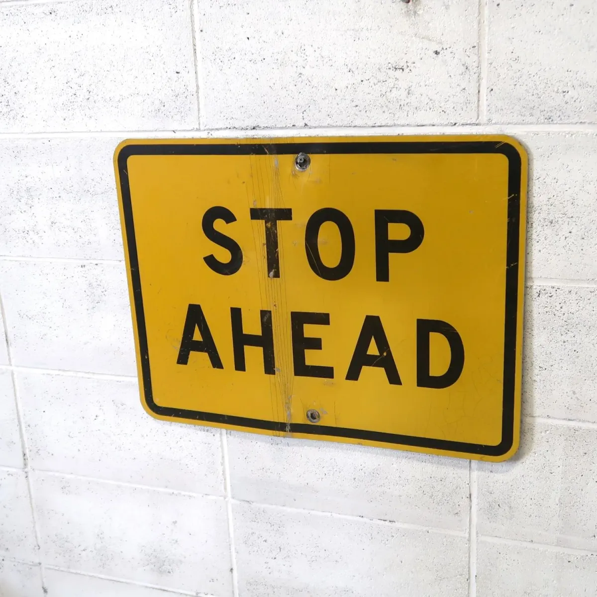STOP AHEAD ビンテージ ロードサイン