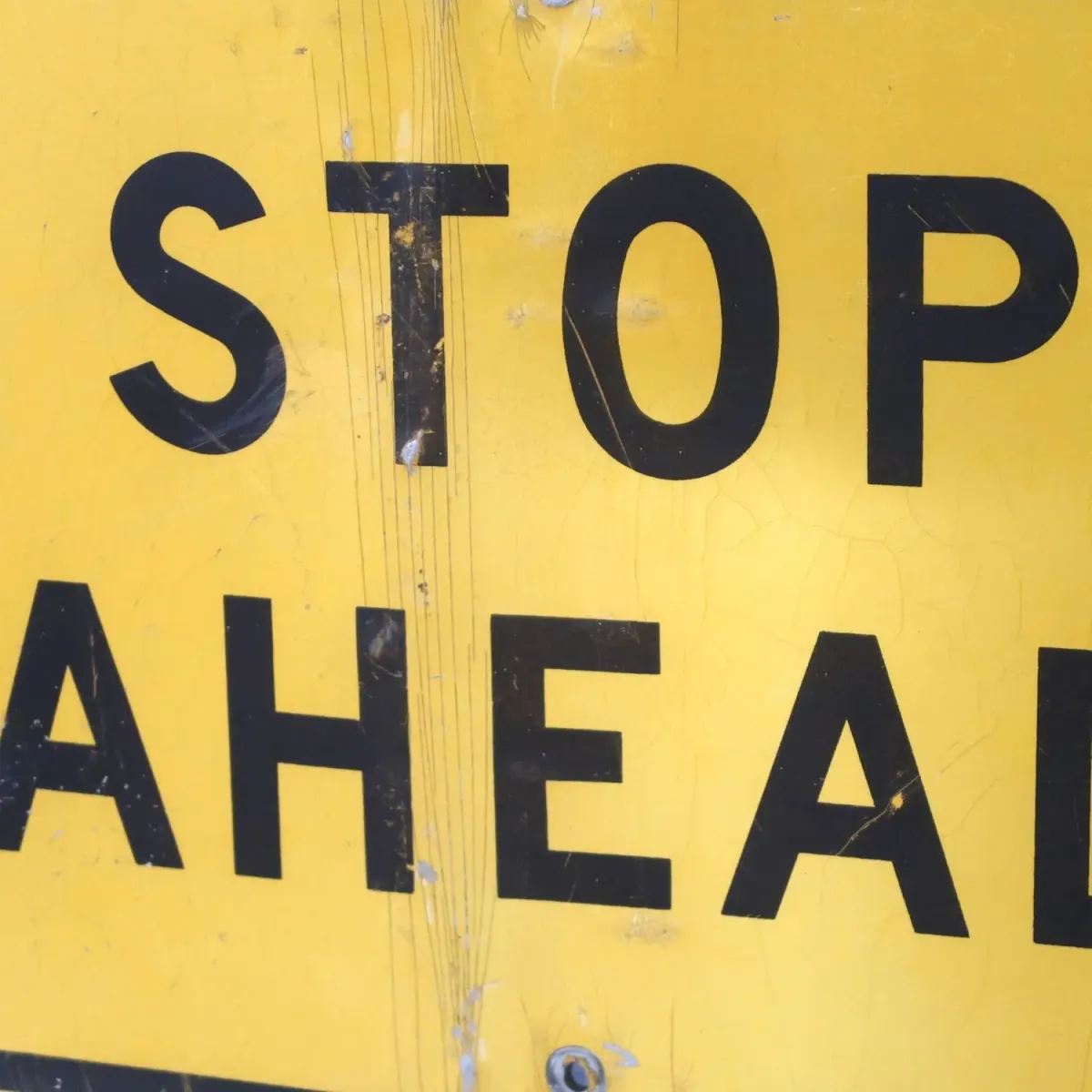 STOP AHEAD ビンテージ ロードサイン