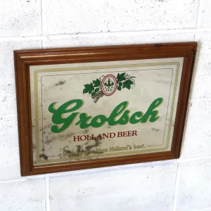 Grolsch ビンテージ パブミラー