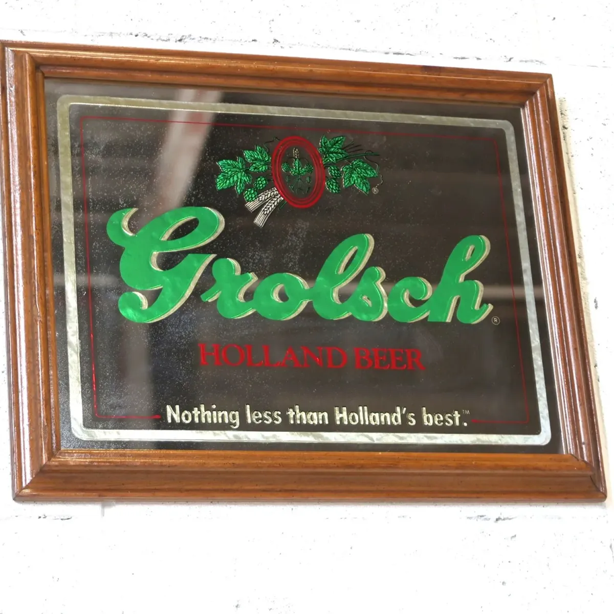 Grolsch ビンテージ パブミラー