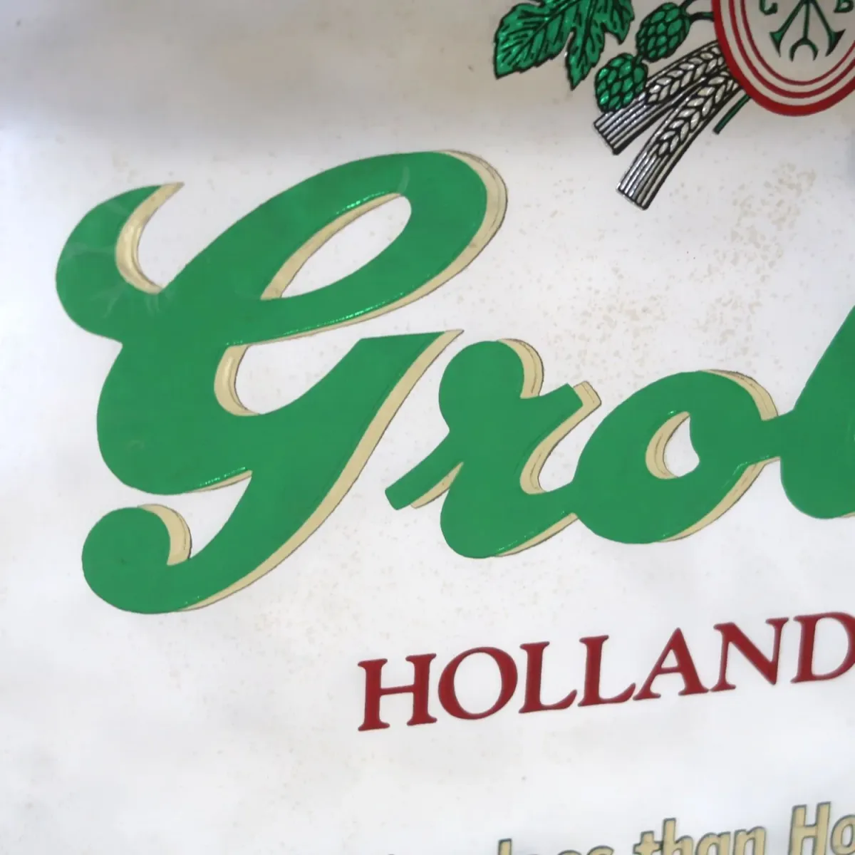 Grolsch ビンテージ パブミラー