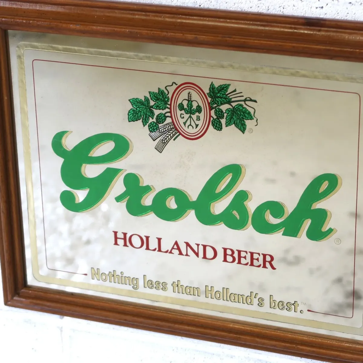 Grolsch ビンテージ パブミラー