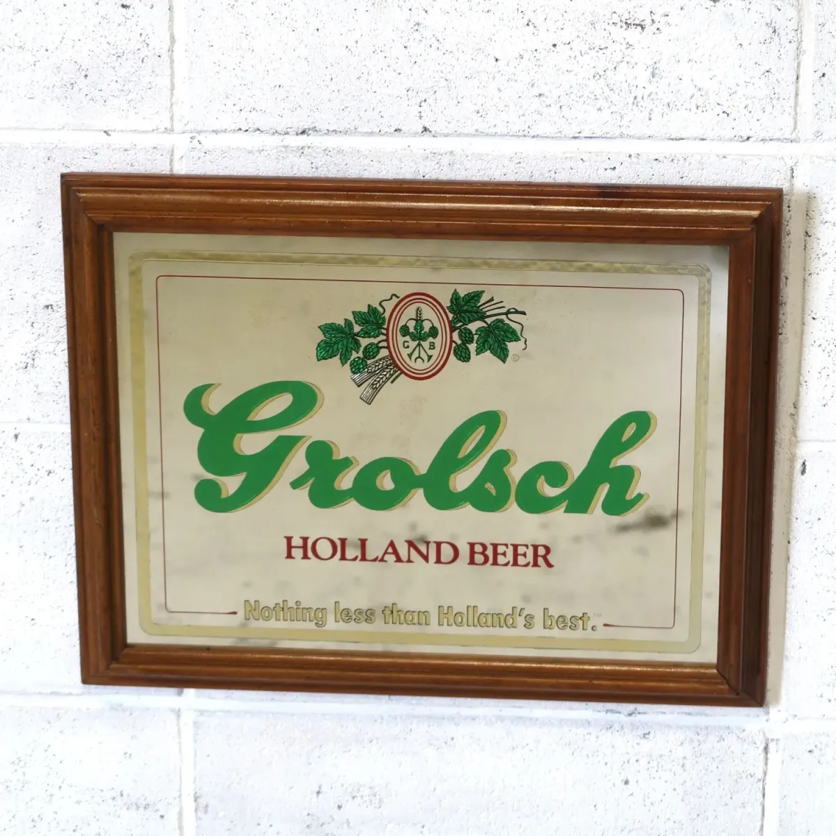 Grolsch ビンテージ パブミラー