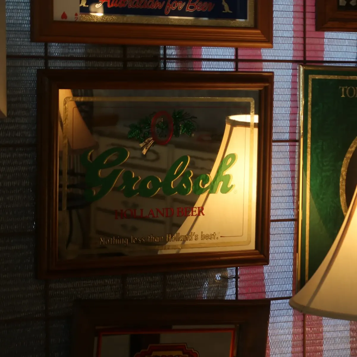 Grolsch ビンテージ パブミラー