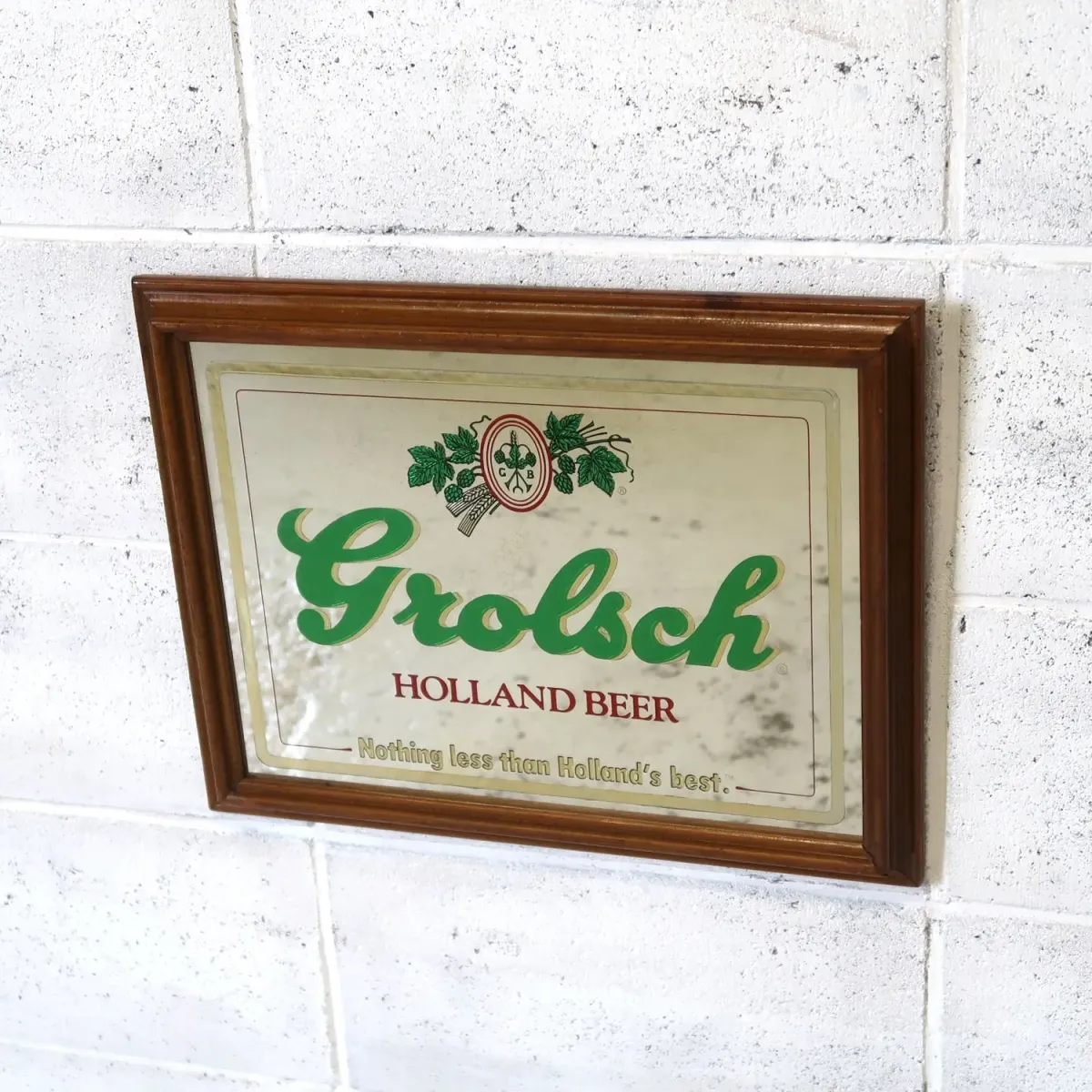 Grolsch ビンテージ パブミラー