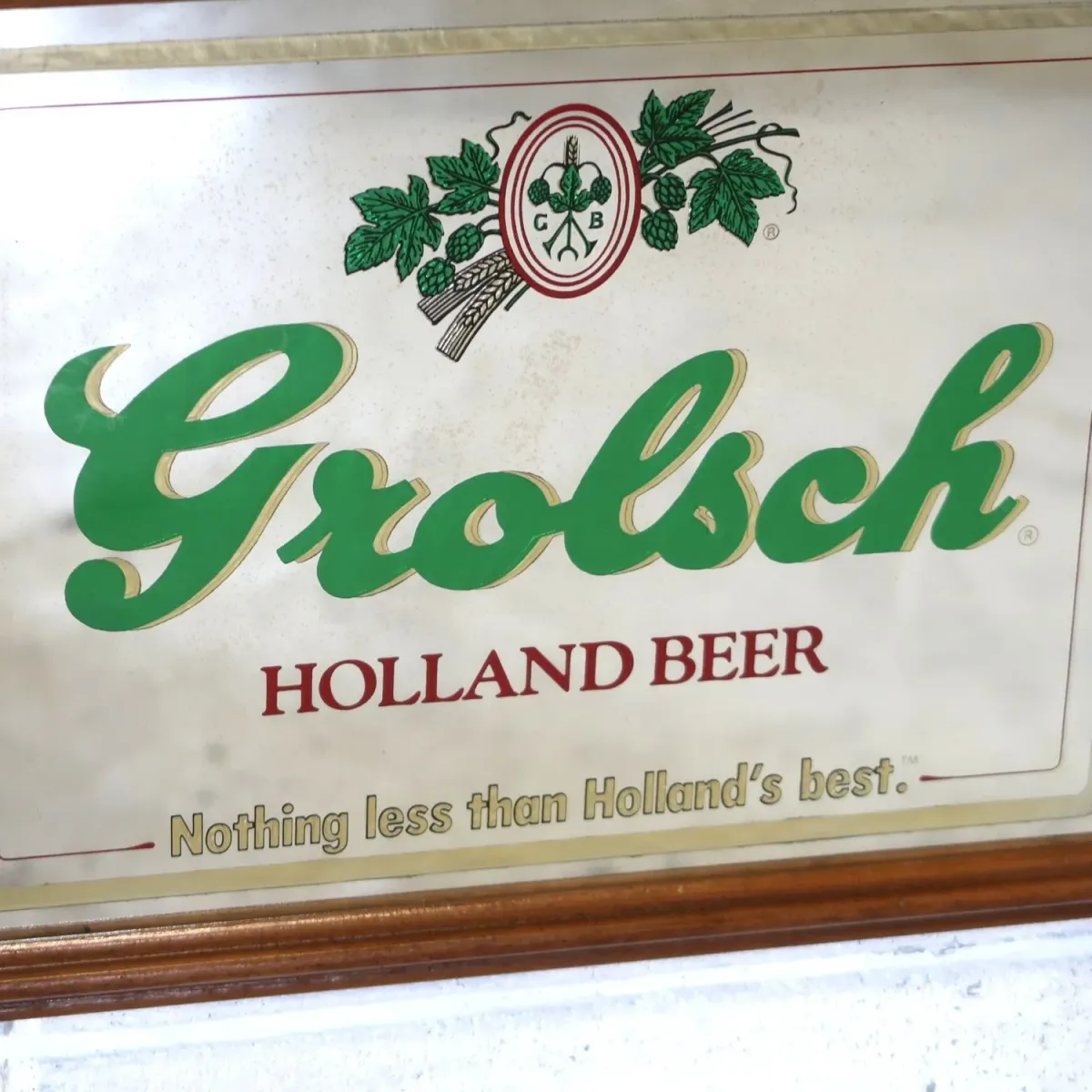 Grolsch ビンテージ パブミラー