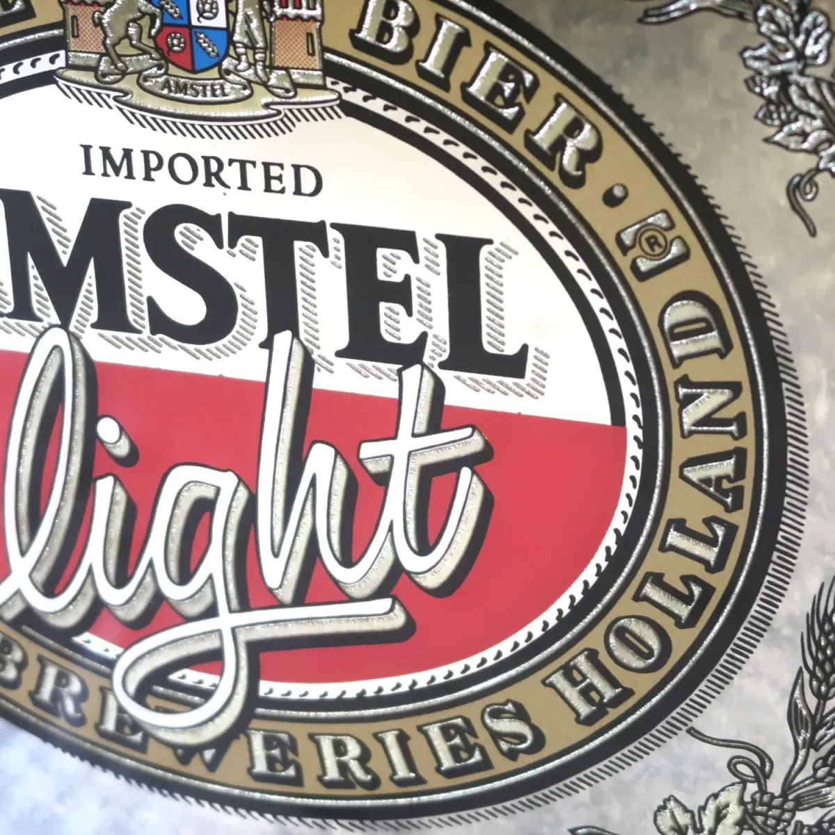 AMSTEL light ビンテージ パブミラー