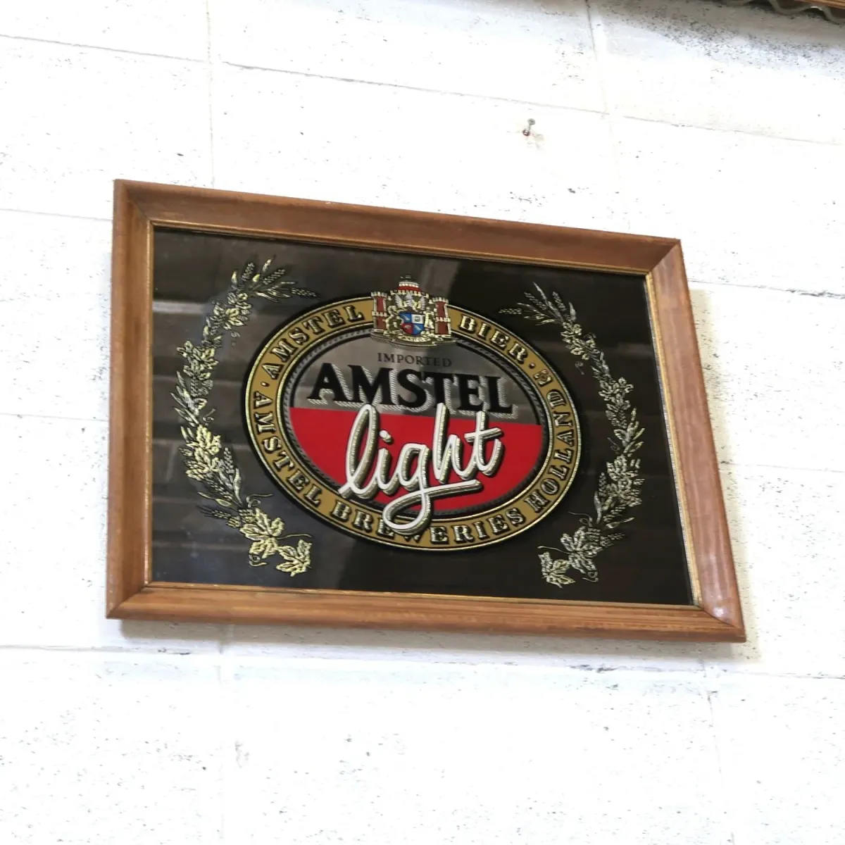AMSTEL light ビンテージ パブミラー