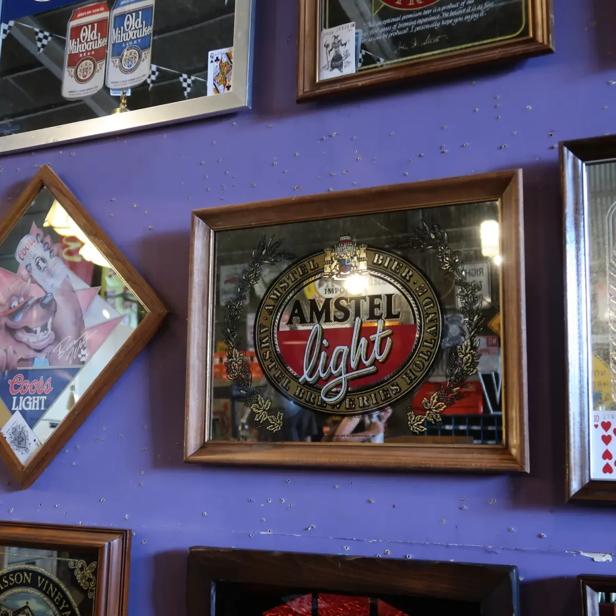 AMSTEL light ビンテージ パブミラー