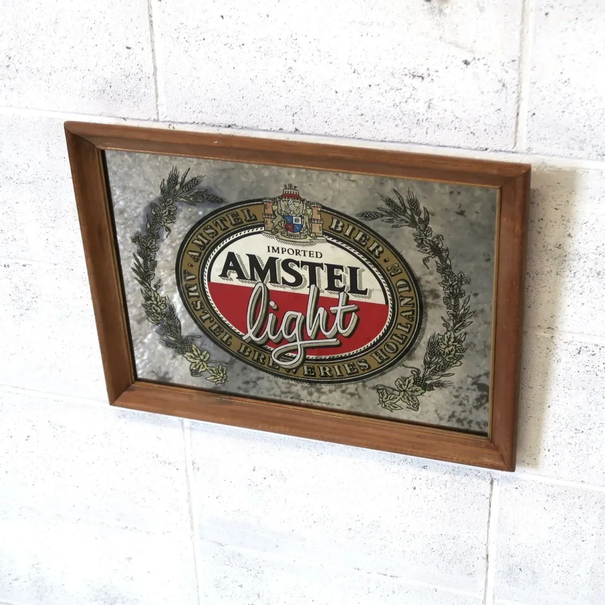 AMSTEL light ビンテージ パブミラー