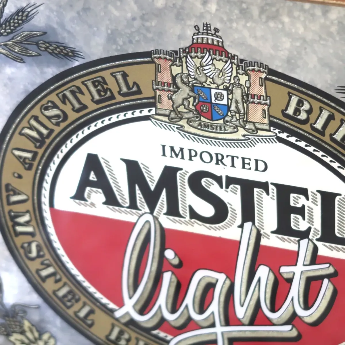 AMSTEL light ビンテージ パブミラー