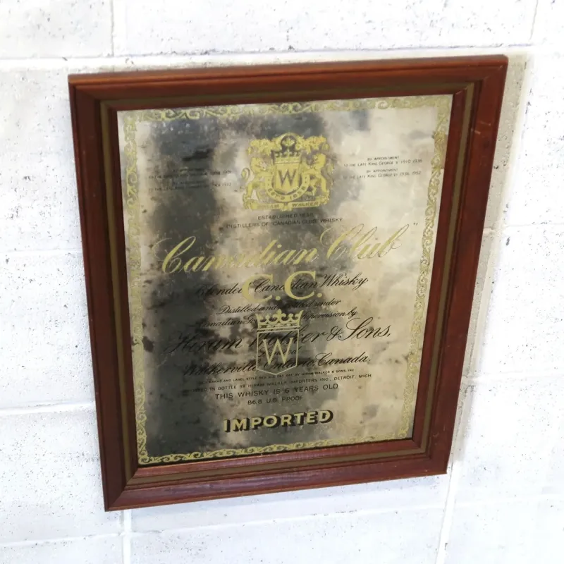 Canadian Club ビンテージ パブミラー
