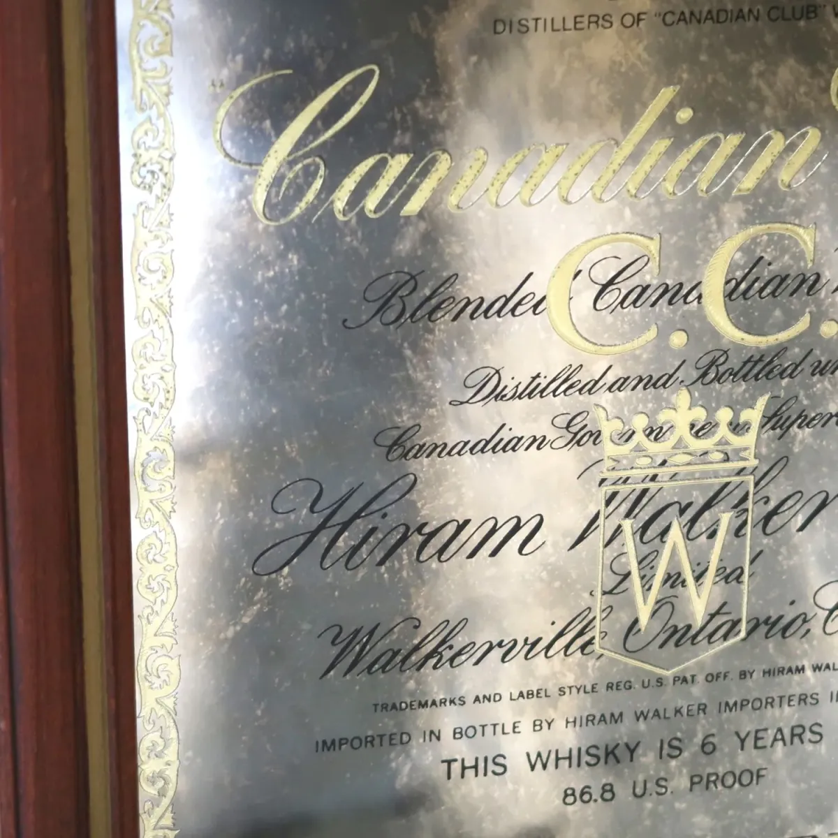 Canadian Club ビンテージ パブミラー