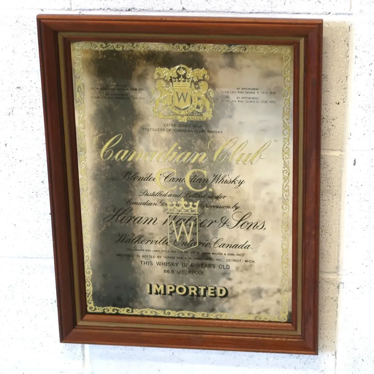 Canadian Club ビンテージ パブミラー