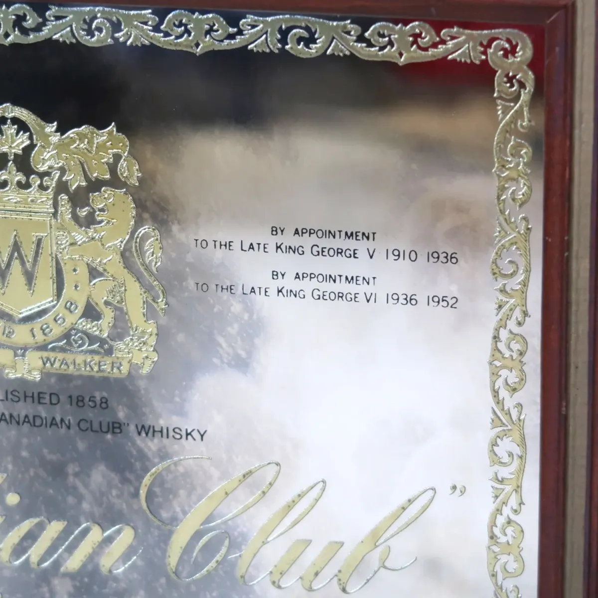 Canadian Club ビンテージ パブミラー