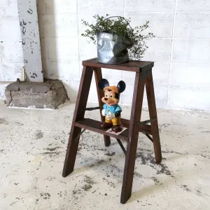 ビンテージ ウッドステップラダー