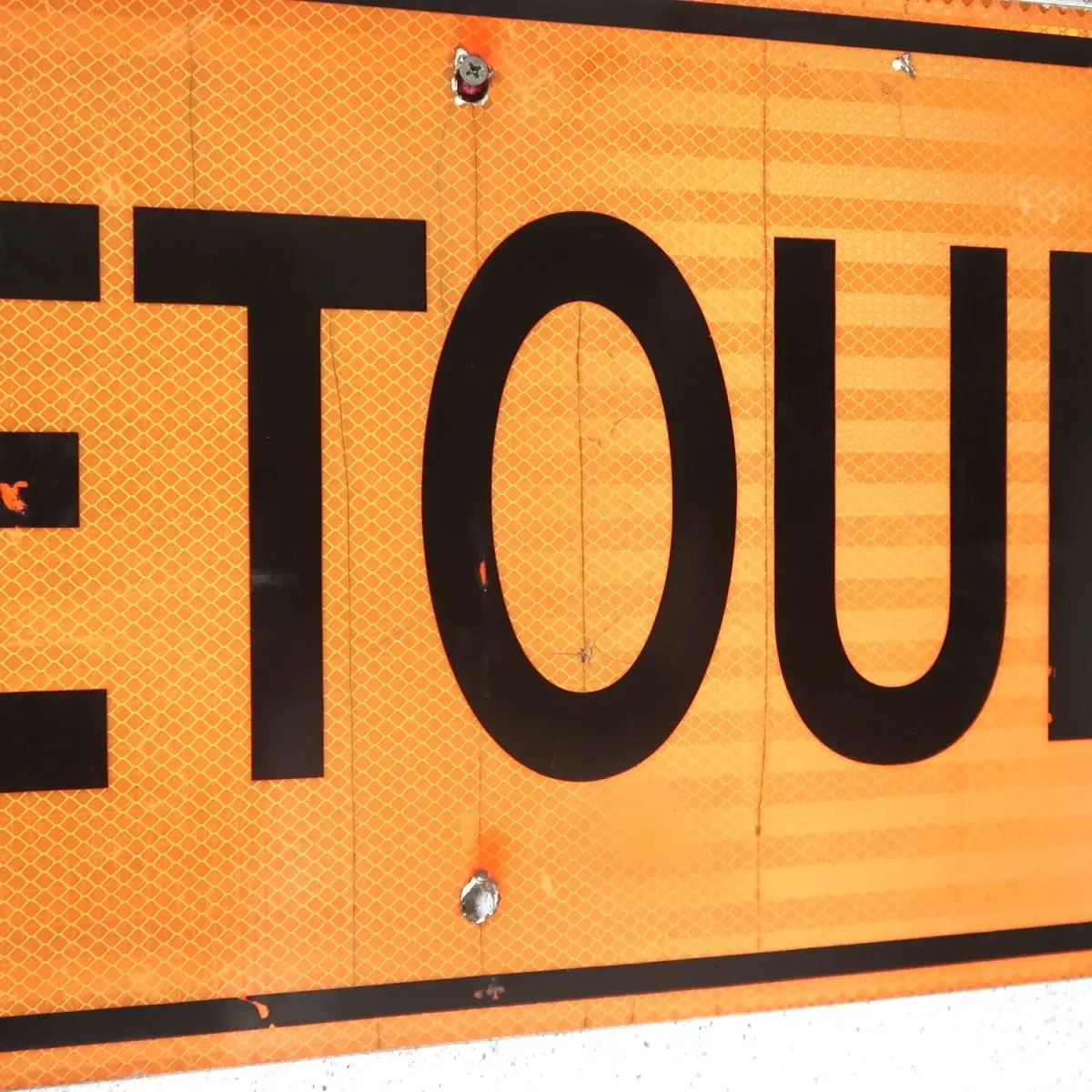 DETOUR ビンテージ ロードサイン