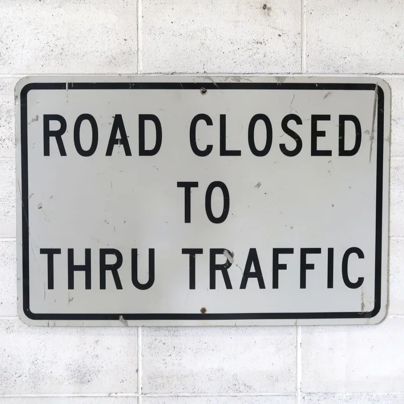 ROAD CLOSED ビンテージ ロードサイン