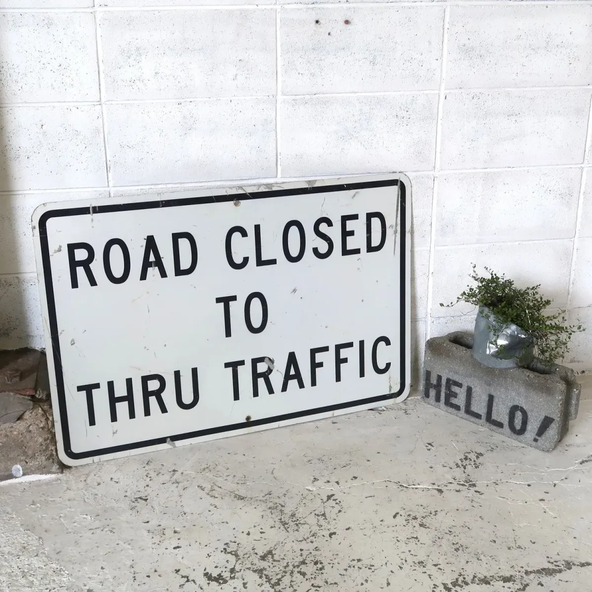 ROAD CLOSED ビンテージ ロードサイン