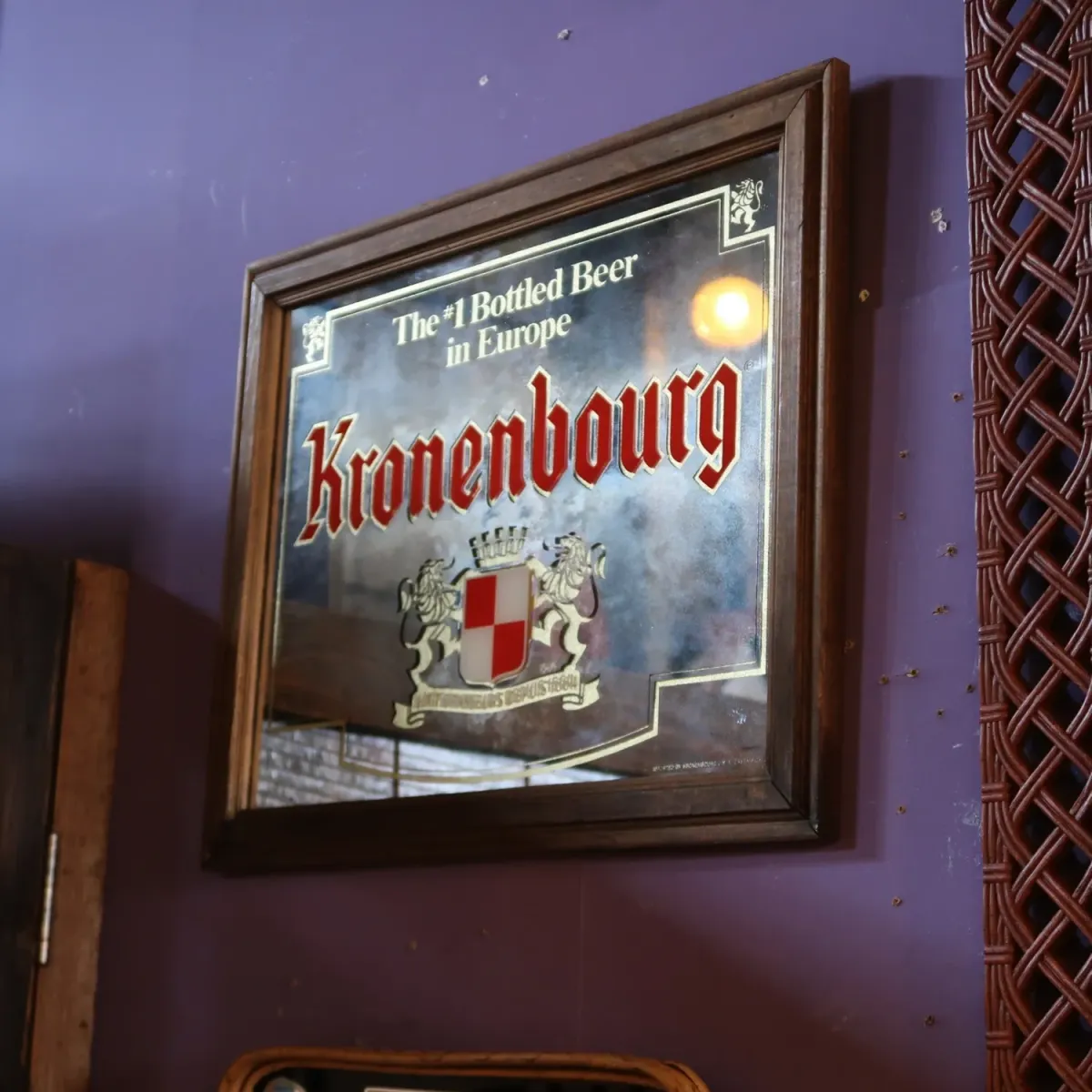 Kronenbourg ビンテージ パブミラー