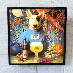BUD LIGHT バド犬ライトサイン Spuds Mackenzie