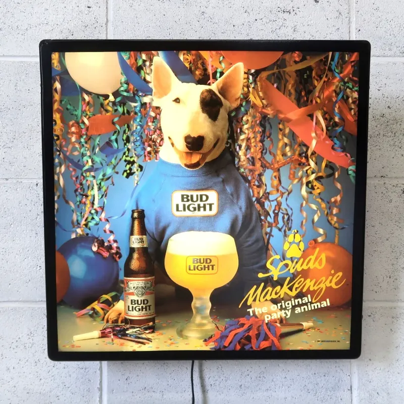 BUD LIGHT バド犬ライトサイン Spuds Mackenzie