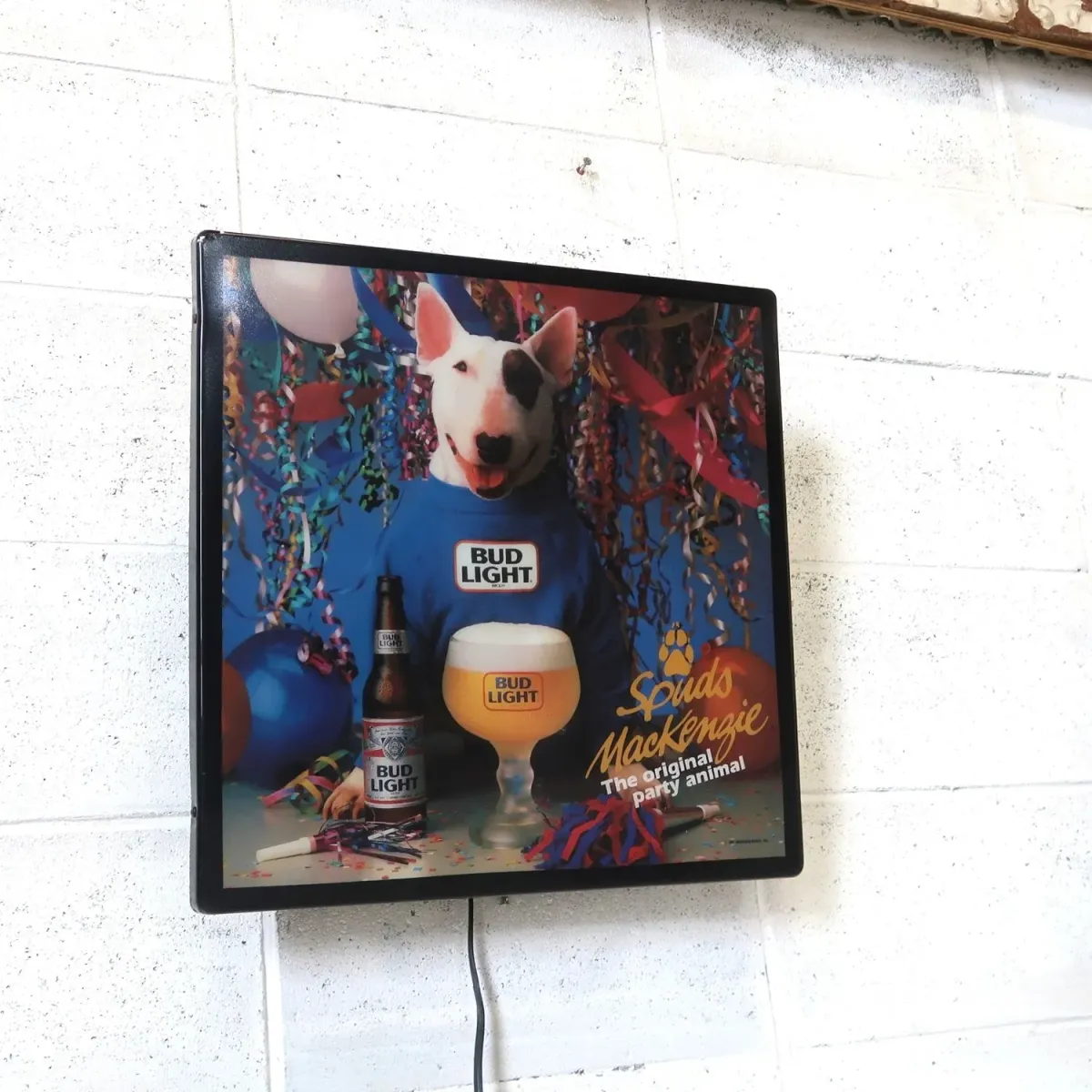 BUD LIGHT バド犬ライトサイン Spuds Mackenzie