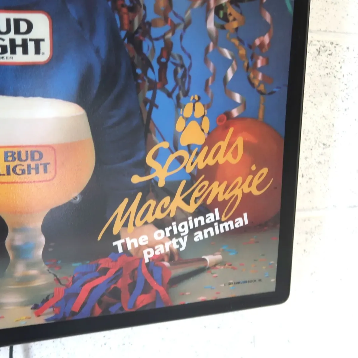 BUD LIGHT バド犬ライトサイン Spuds Mackenzie