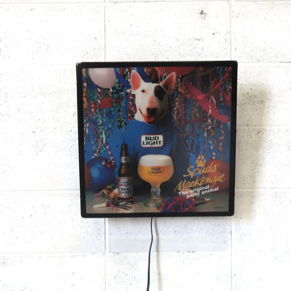 BUD LIGHT バド犬ライトサイン Spuds Mackenzie