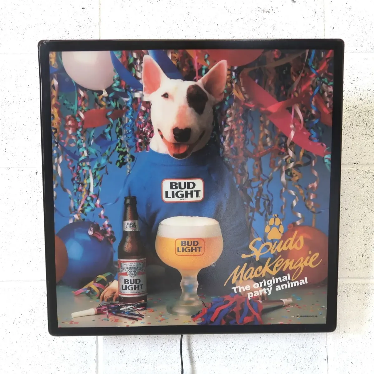 BUD LIGHT バド犬ライトサイン Spuds Mackenzie
