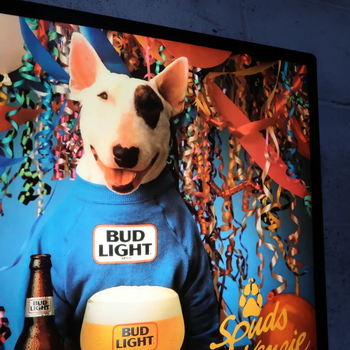 BUD LIGHT バド犬ライトサイン Spuds Mackenzie