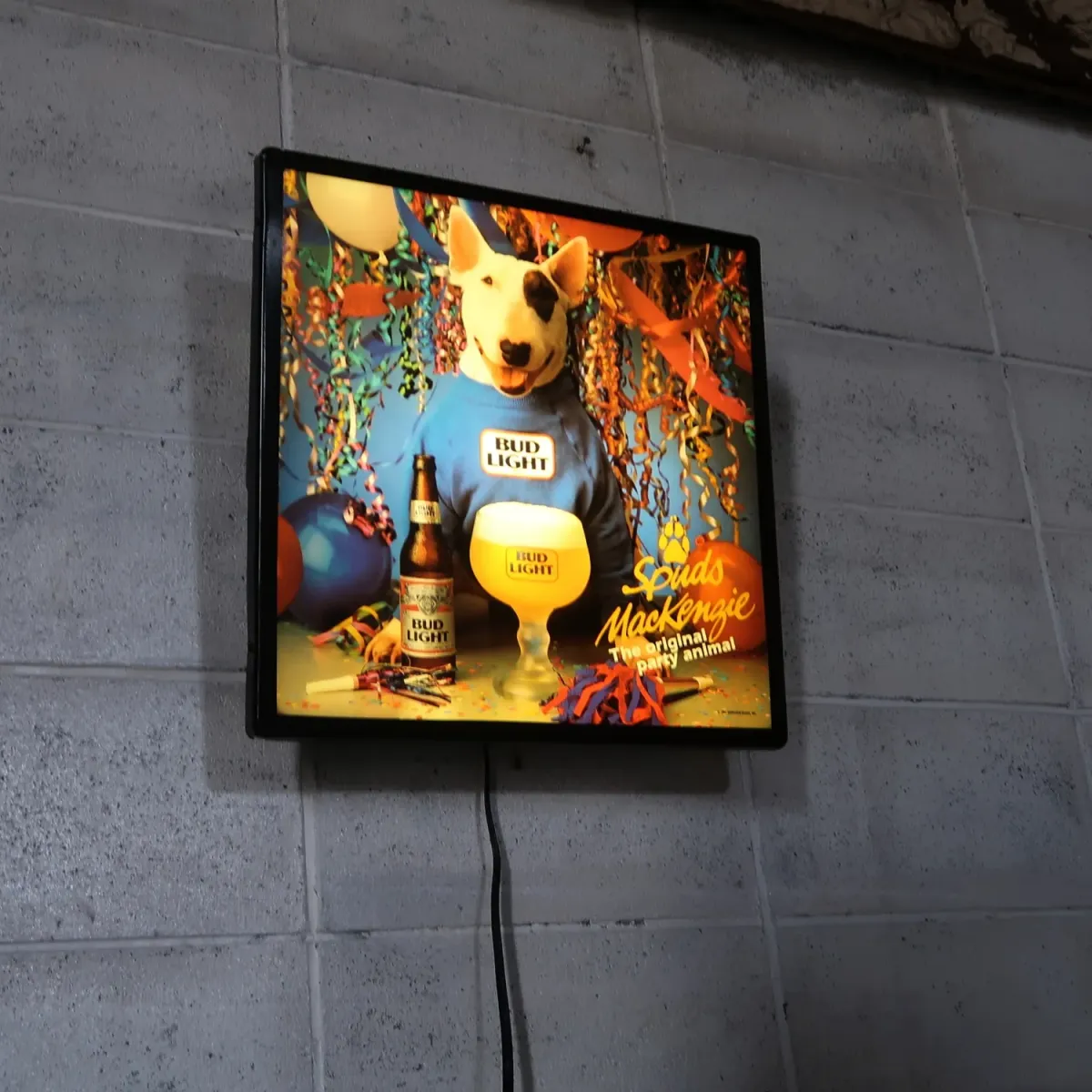 BUD LIGHT バド犬ライトサイン Spuds Mackenzie