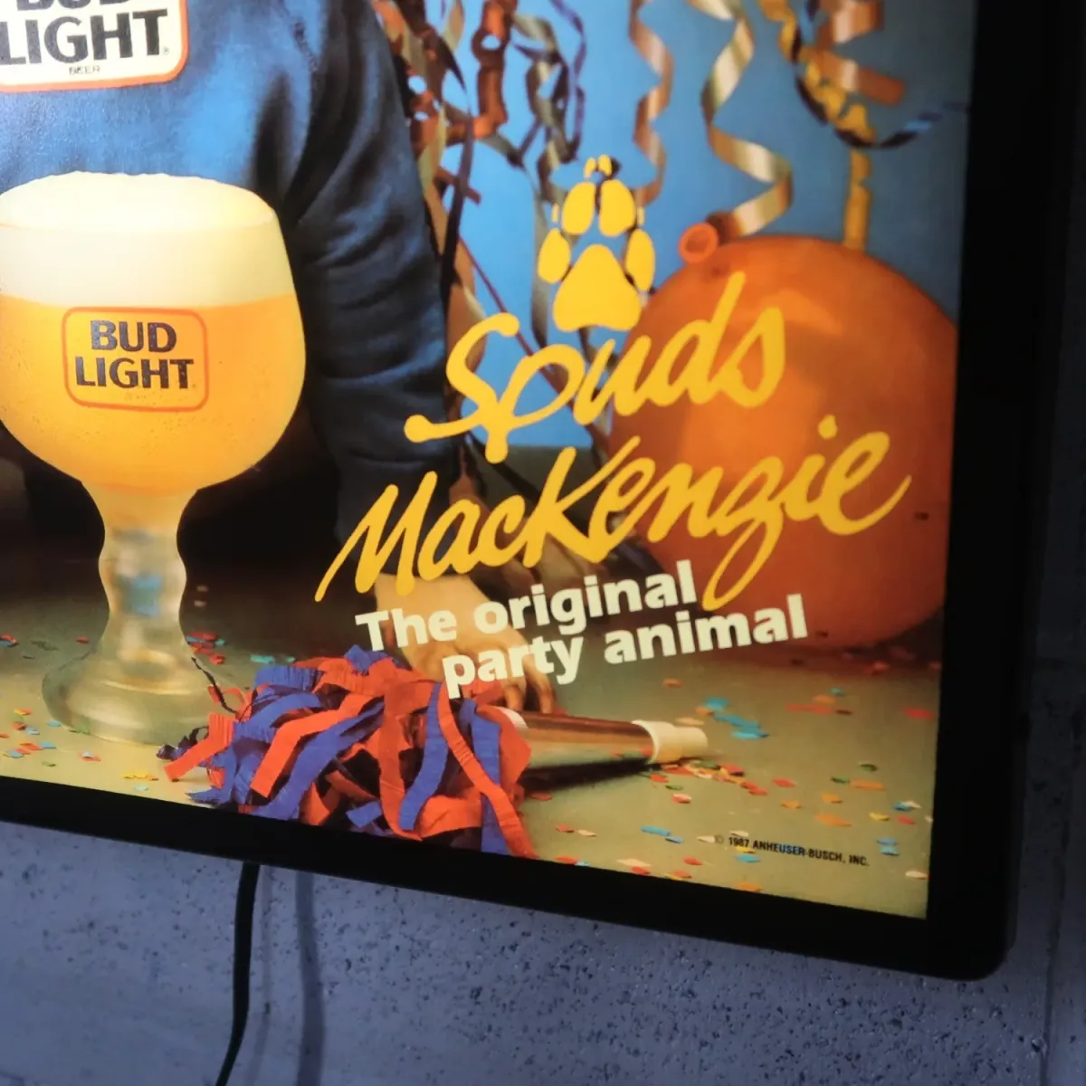 BUD LIGHT バド犬ライトサイン Spuds Mackenzie