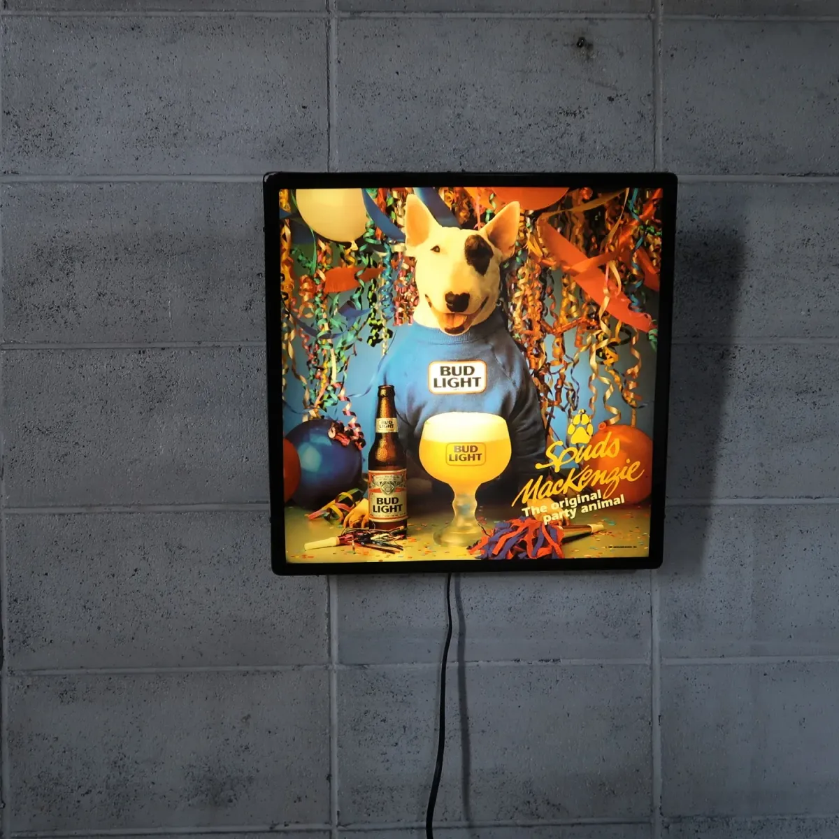 BUD LIGHT バド犬ライトサイン Spuds Mackenzie