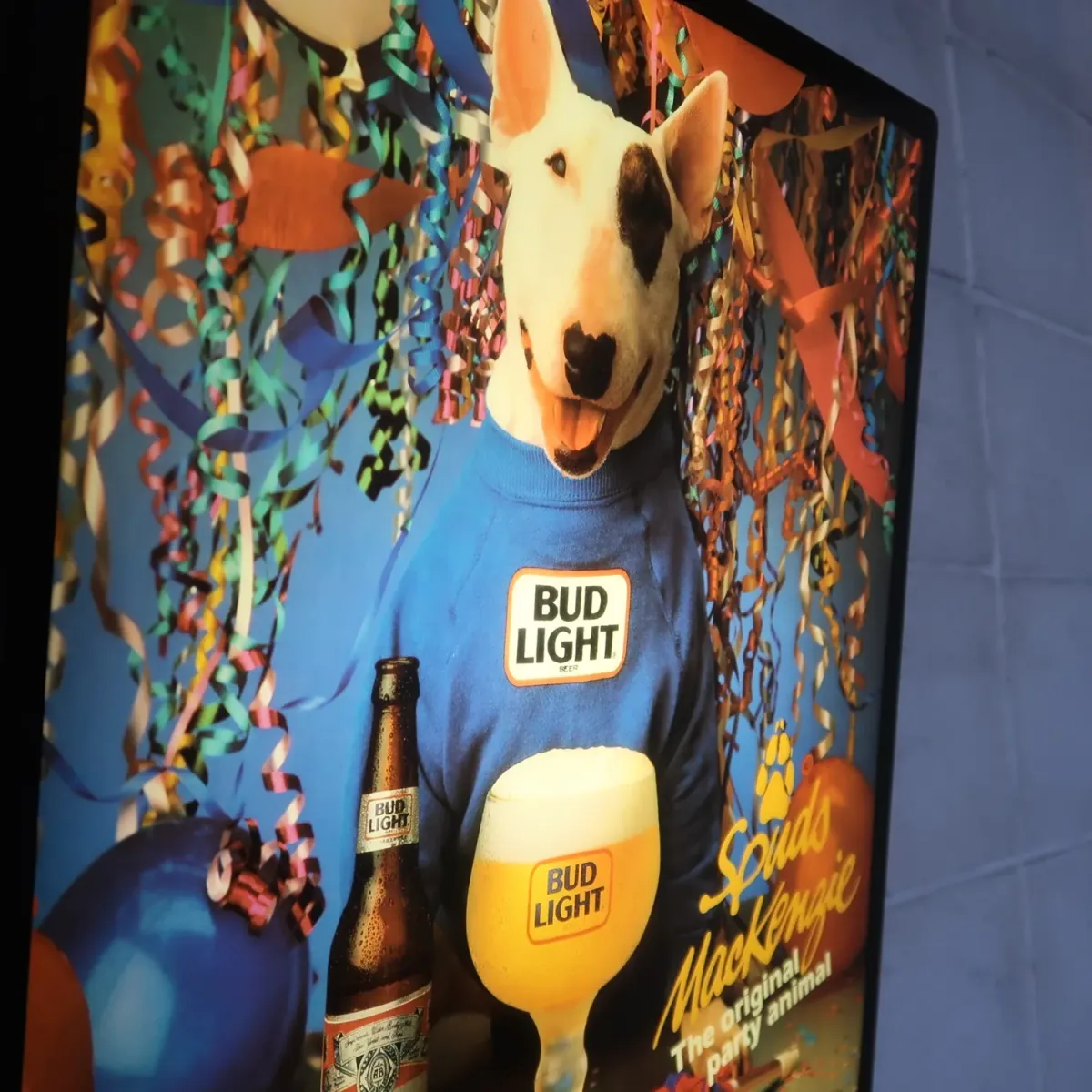 BUD LIGHT バド犬ライトサイン Spuds Mackenzie