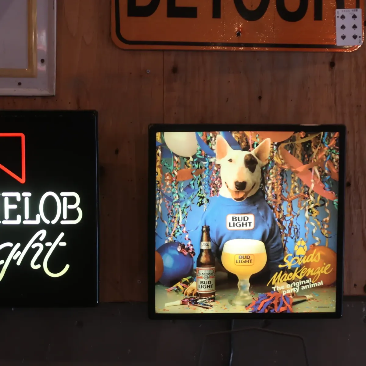 BUD LIGHT バド犬ライトサイン Spuds Mackenzie